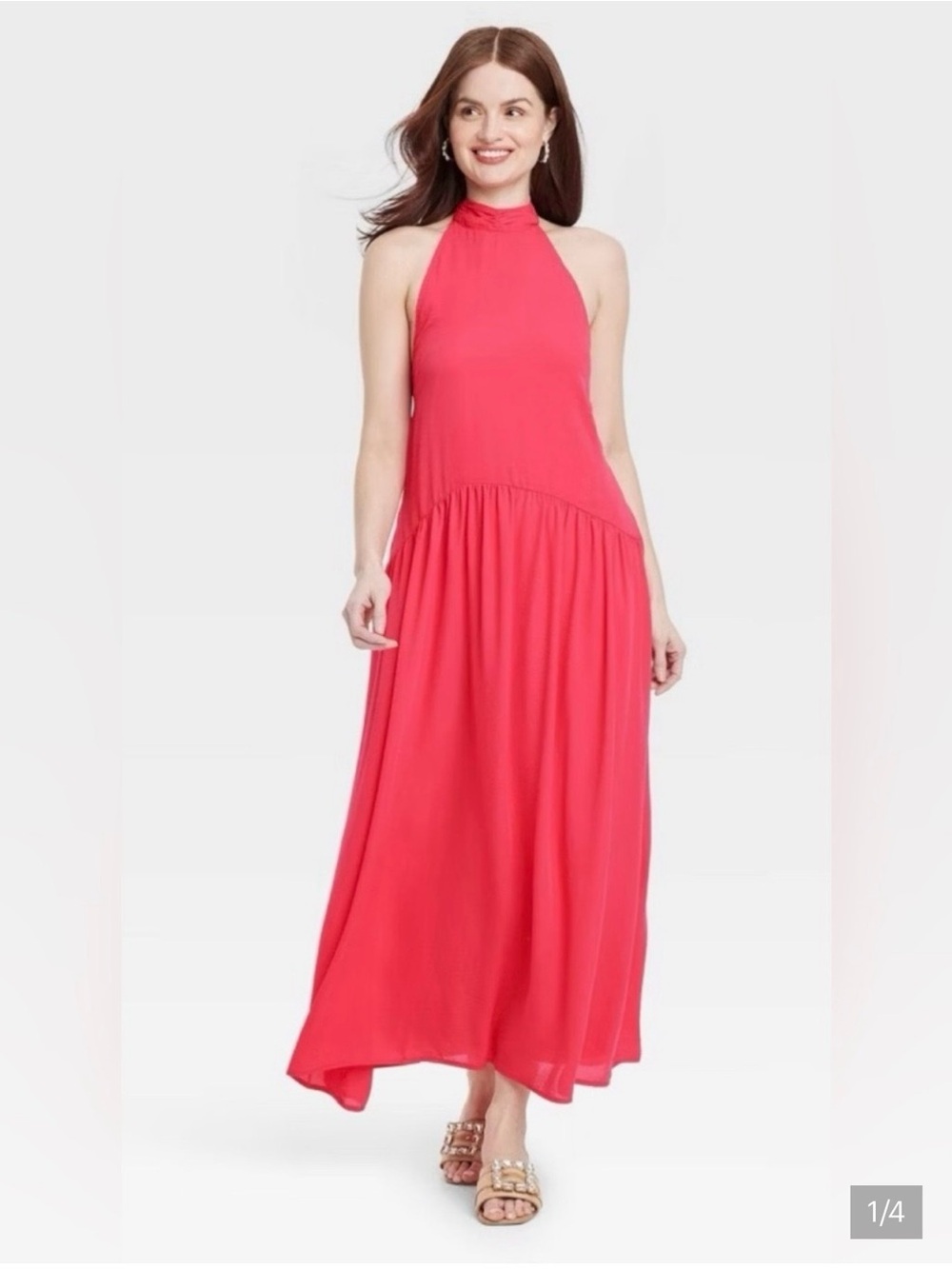 a new day Halter Maxi Dress in Coral Pink